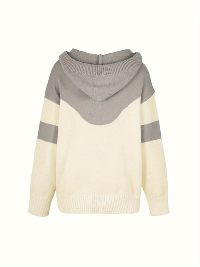 Apricot Colorblock Kapuzenpullover – Mila