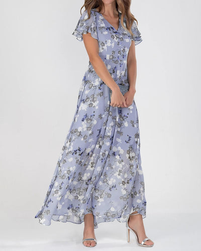 Denise | Blumenkleid mit Volantärmeln