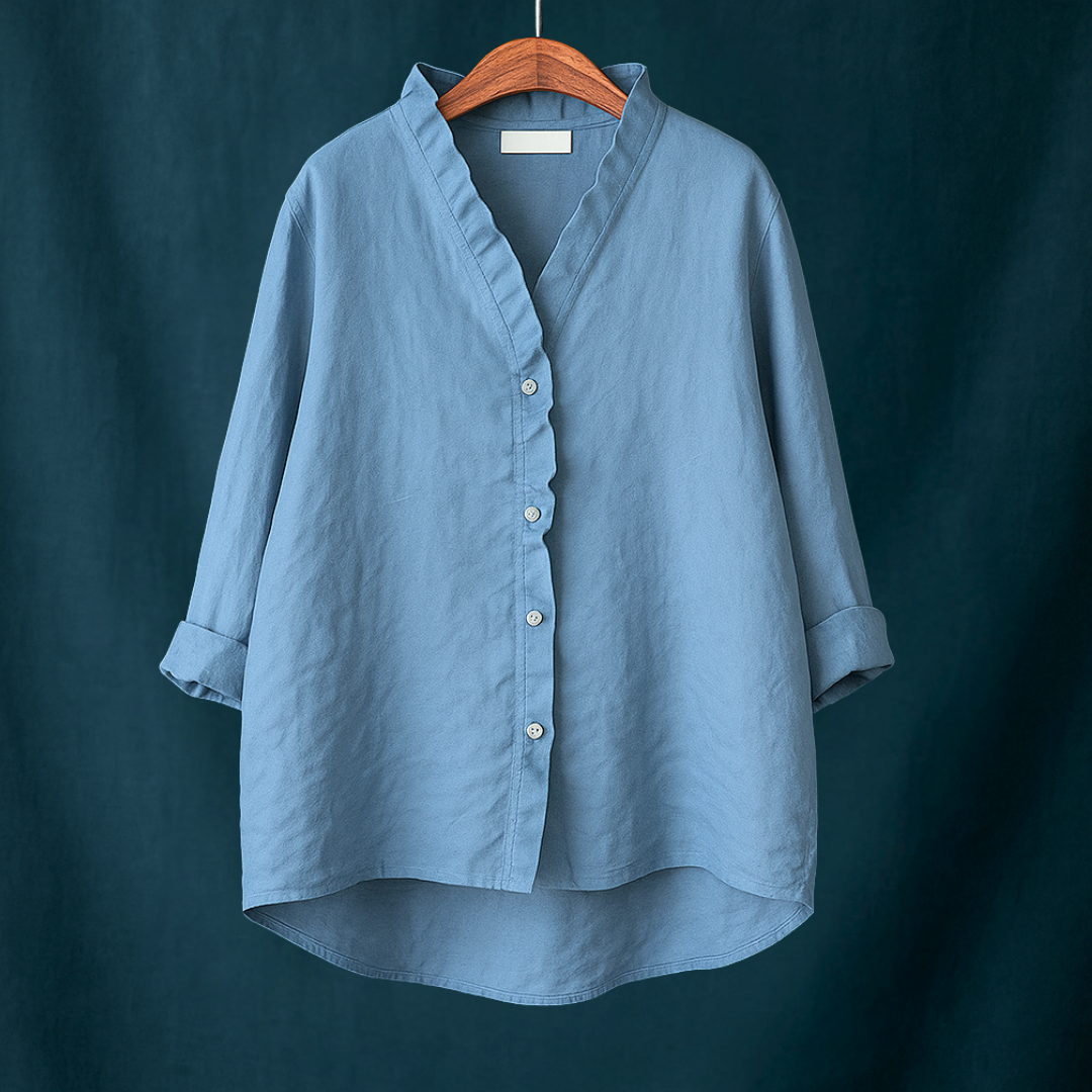 Joyce™ | Schlichte Bluse mit V-Ausschnitt