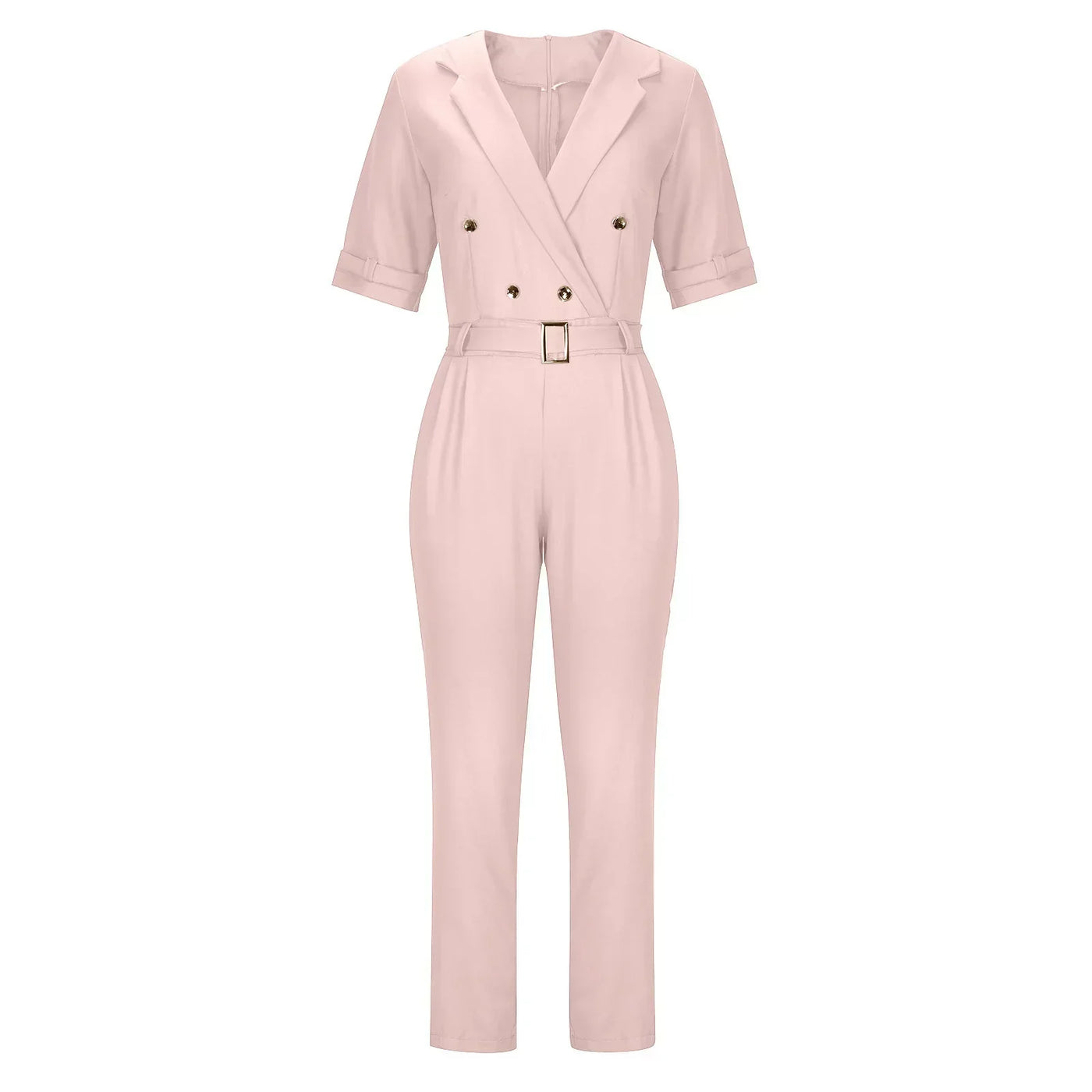 Sibylle -  Elegant Jumpsuit Damen  mit Doppelbrust Wrap Design