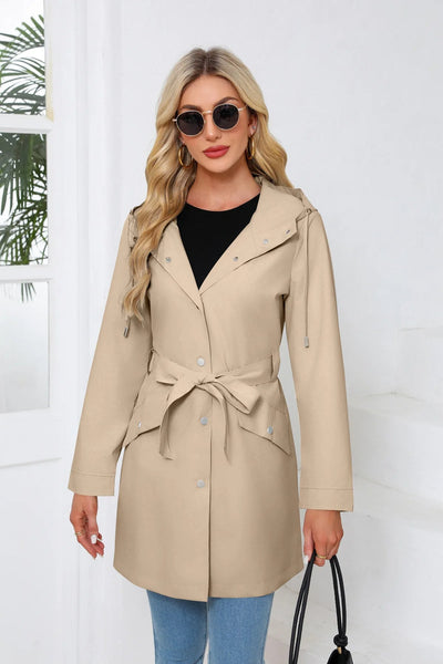 Langer Kapuzenmantel Jacke für Frauen