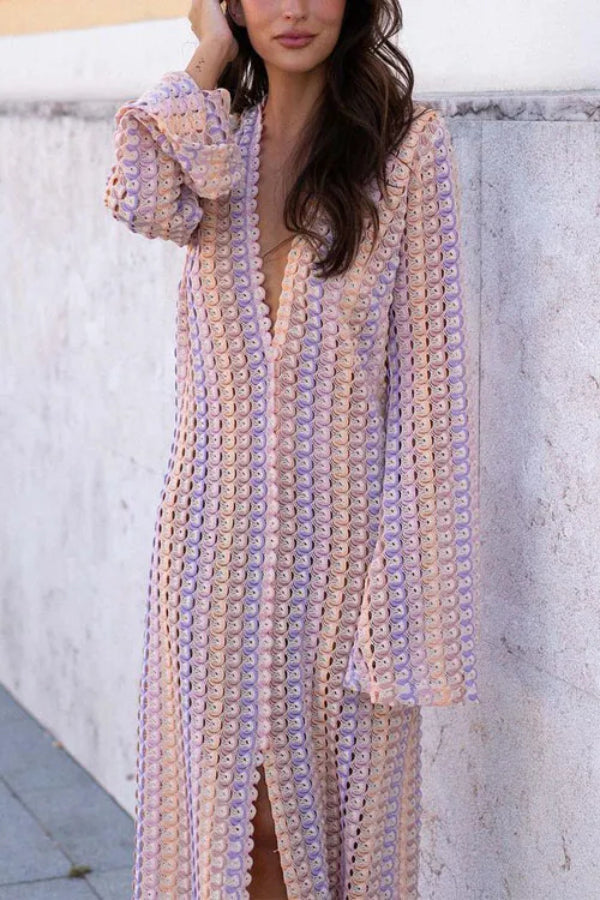 Dalia® | Spitzenkleid mit ausgehöhltem V-Ausschnitt