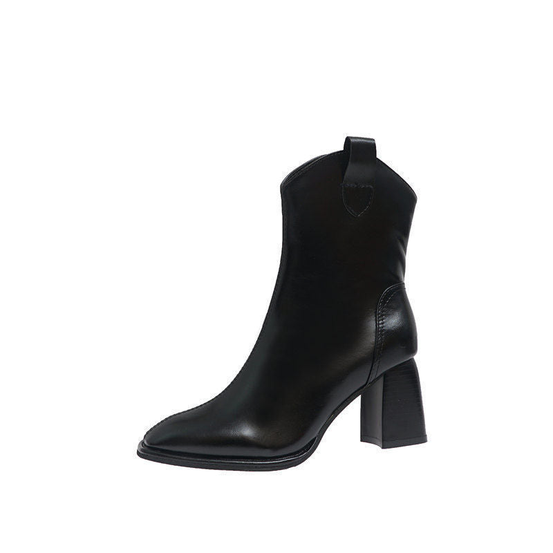 Catherine – Damen Stiefeletten mit Hohem Absatz und Eckigem Zeh