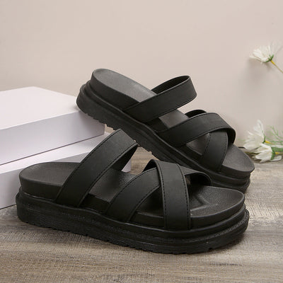 Jessica – Plattform Sandalen mit Kreuzriemen