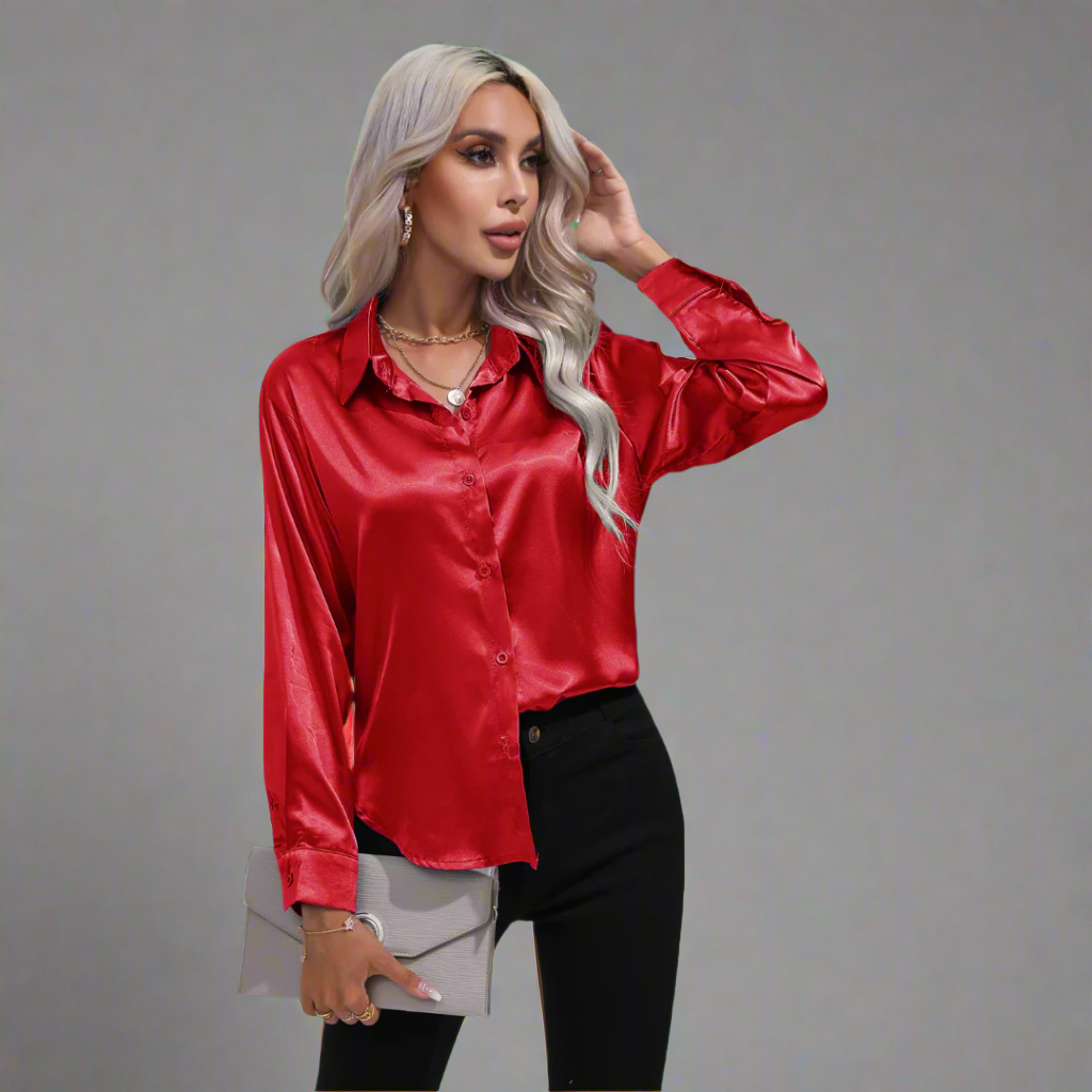 Stefanie | Elegante Luxuriös Damenbluse Für Festliche Anlässe