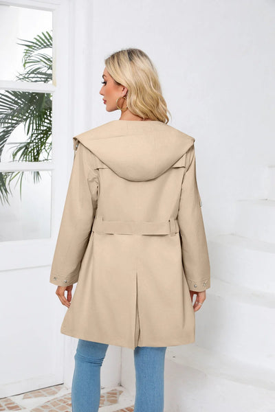 Langer Kapuzenmantel Jacke für Frauen