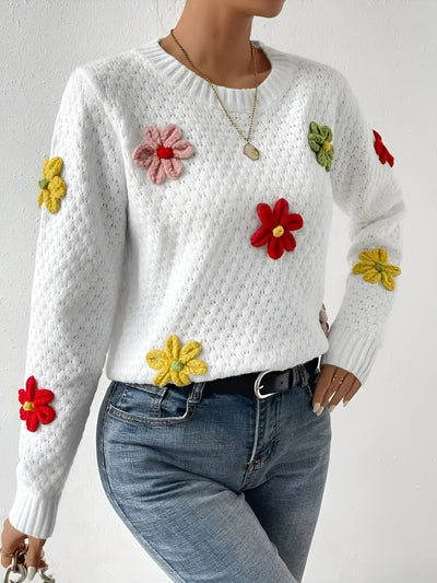 Rilla | Eleganter Pullover mit Blumenmuster