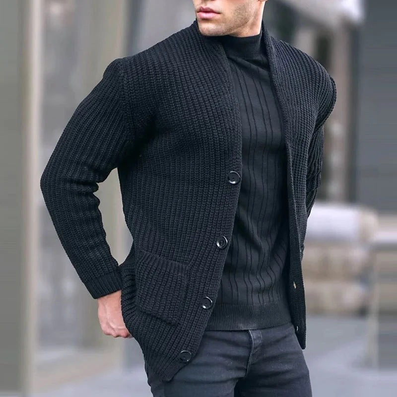Vincent – Modischer lässiger Slim Fit Pullover in einfarbig