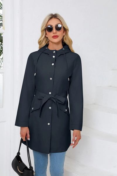 Langer Kapuzenmantel Jacke für Frauen