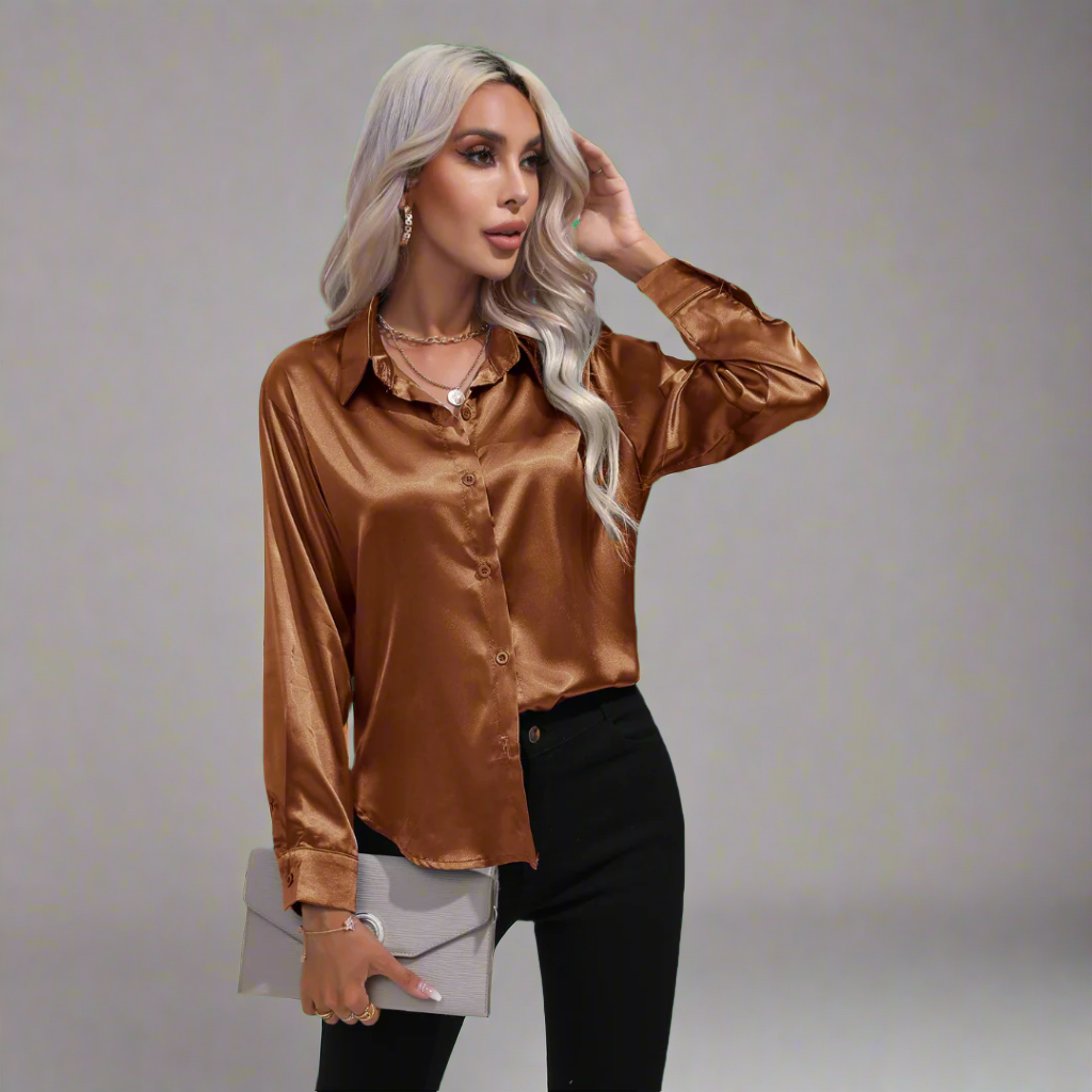 Stefanie | Elegante Luxuriös Damenbluse Für Festliche Anlässe