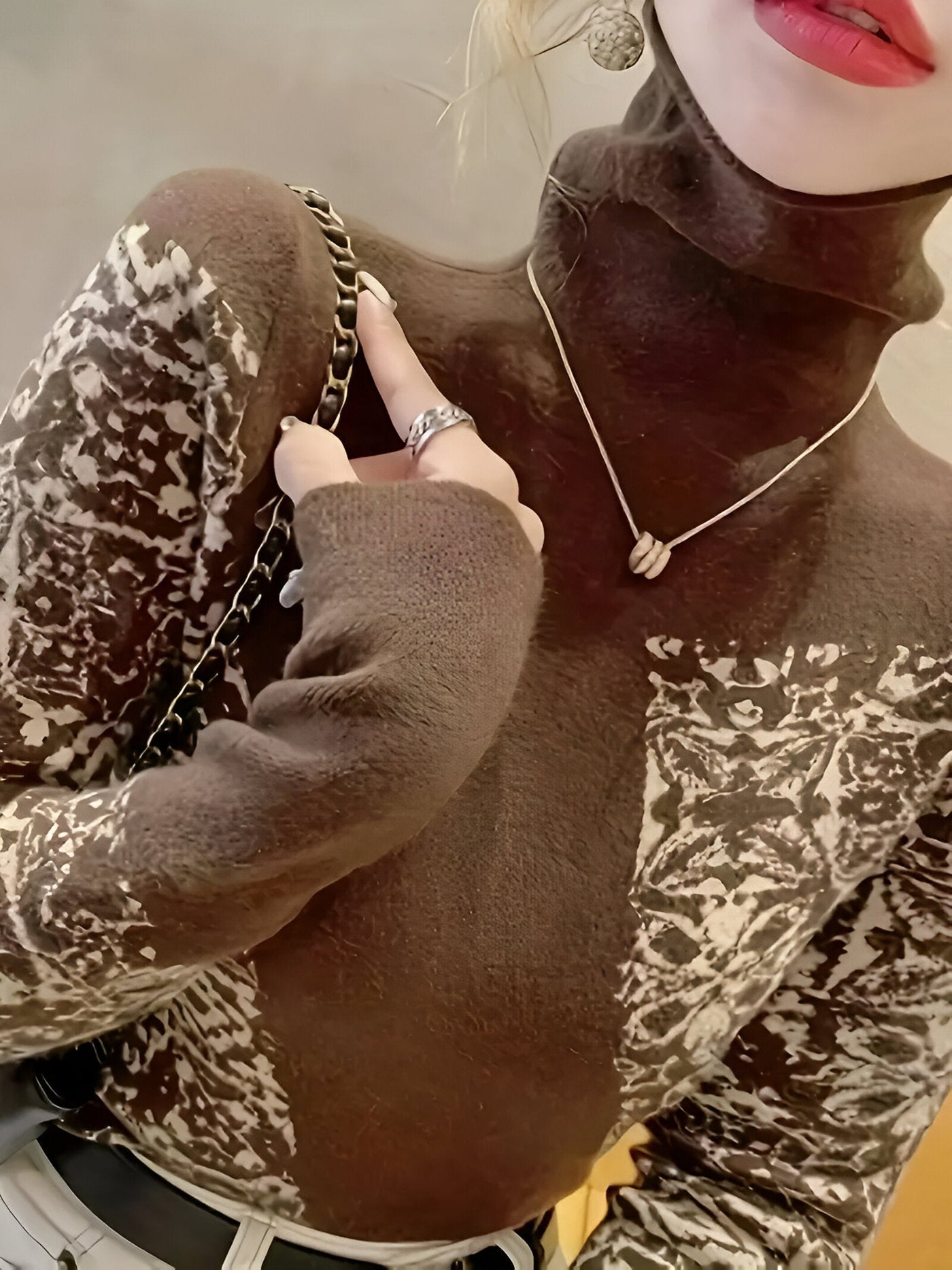 Klee | Eleganter Pullover mit hohem Halsausschnitt für Frauen