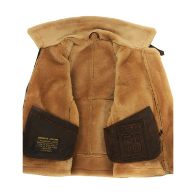 Retro-inspirierte Herrenjacke mit Innenseite aus Shearling