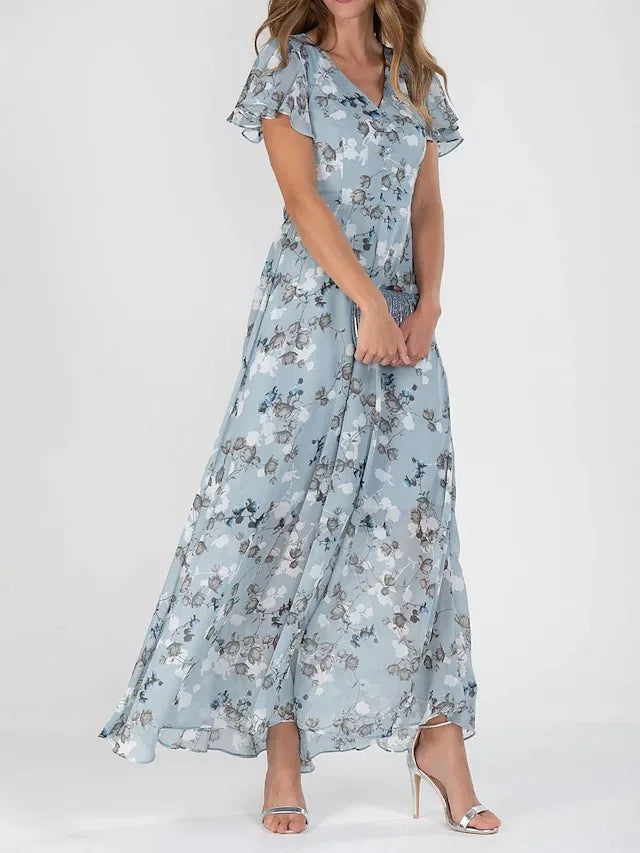 Denise | Blumenkleid mit Volantärmeln