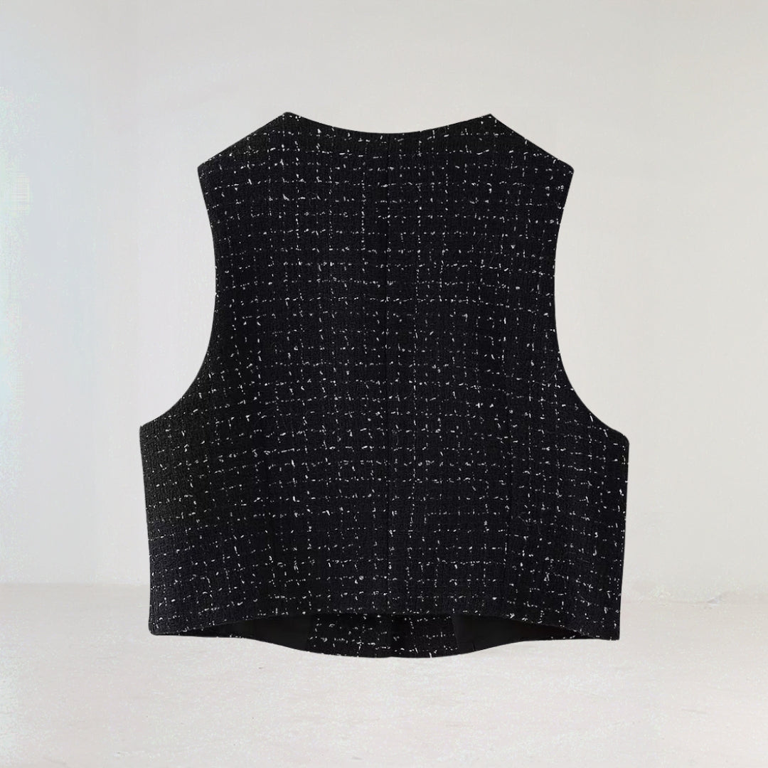 Theres - Tweed Strampler Ärmellos  Set Mit Gürtel Für Frühling/Sommer