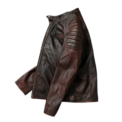 Jorge – Lederjacke Mit Frontreißverschluss