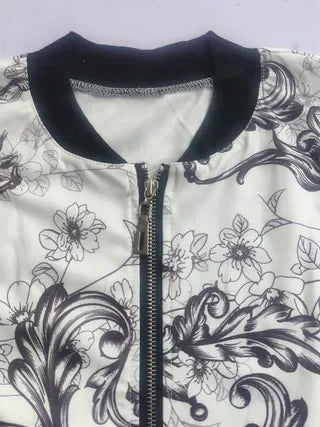 Bedruckte Jacke mit Reißverschluss für Frauen