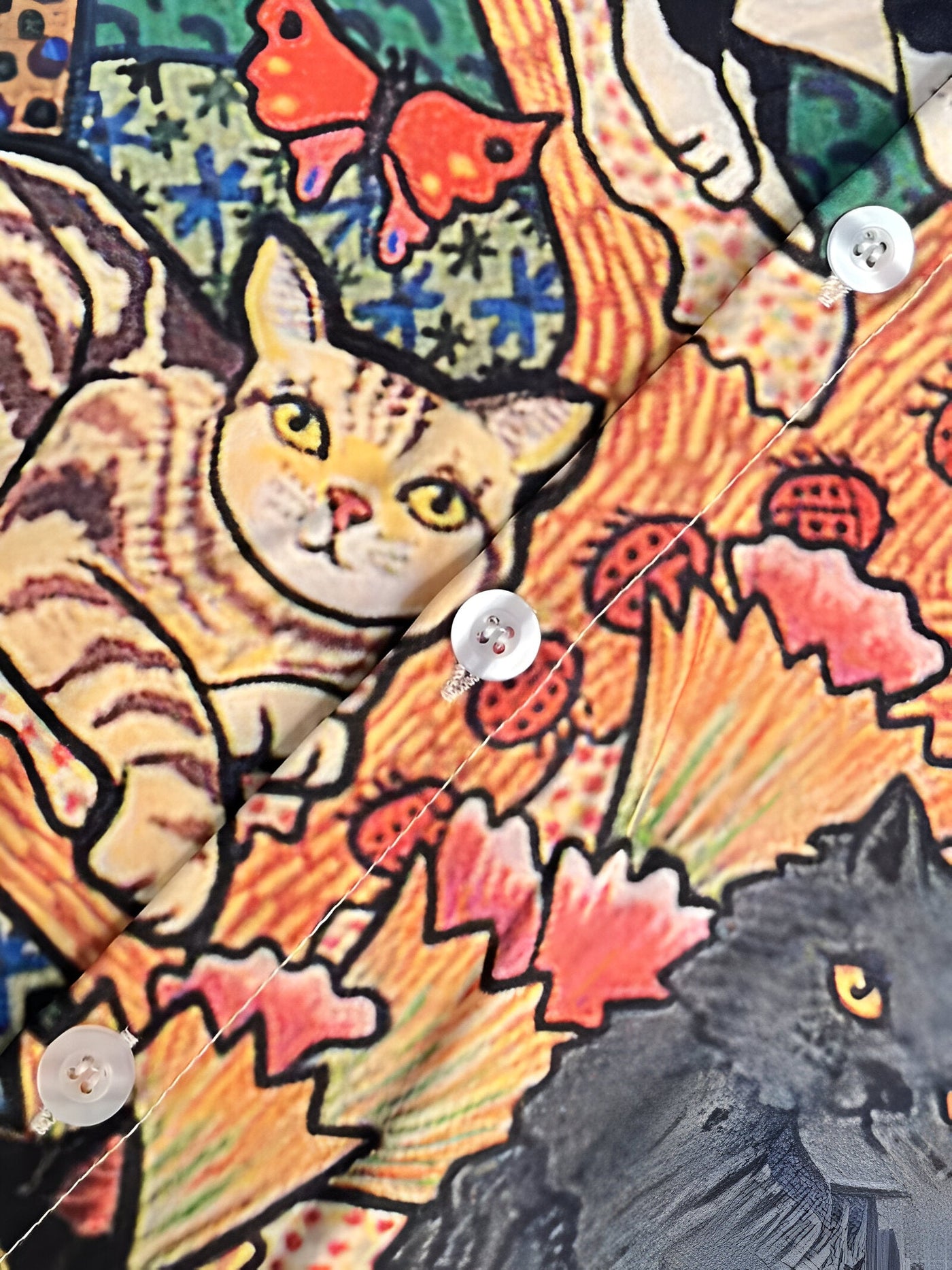 Noemia | Verspieltes & Farbenfrohes Katzen- und Schmetterlings-Top