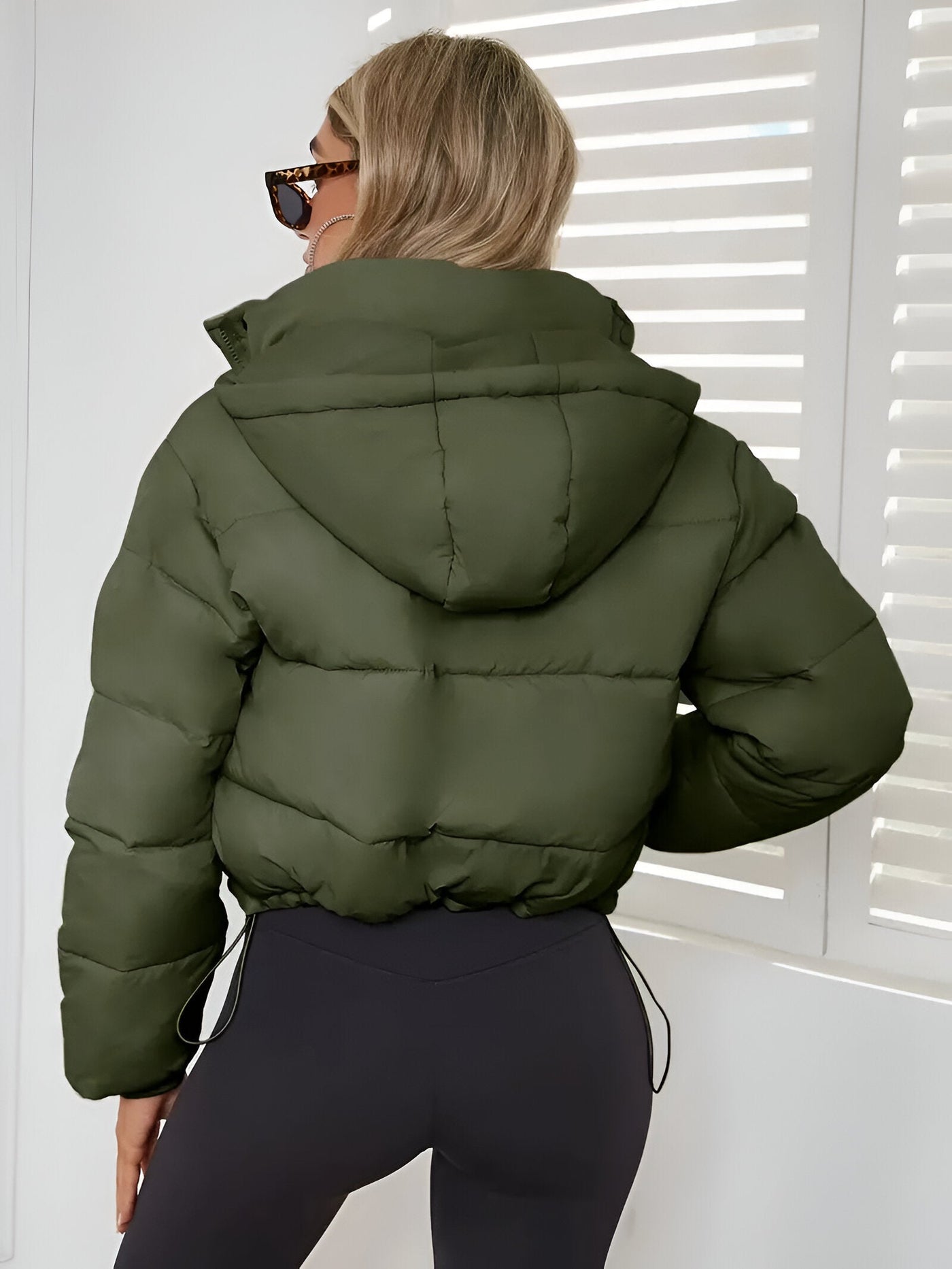 Dana | Ribbed Collar Puffer Jacket