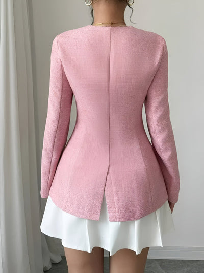 Evalene | Elegante Jacke mit Rüschendetails und langen Ärmeln für Damen