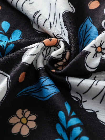 Mädchen Fit-and-Flare Kleid mit Geister-Print