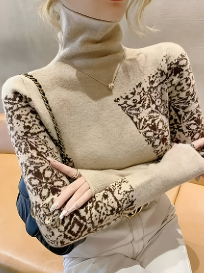 Klee | Eleganter Pullover mit hohem Halsausschnitt für Frauen