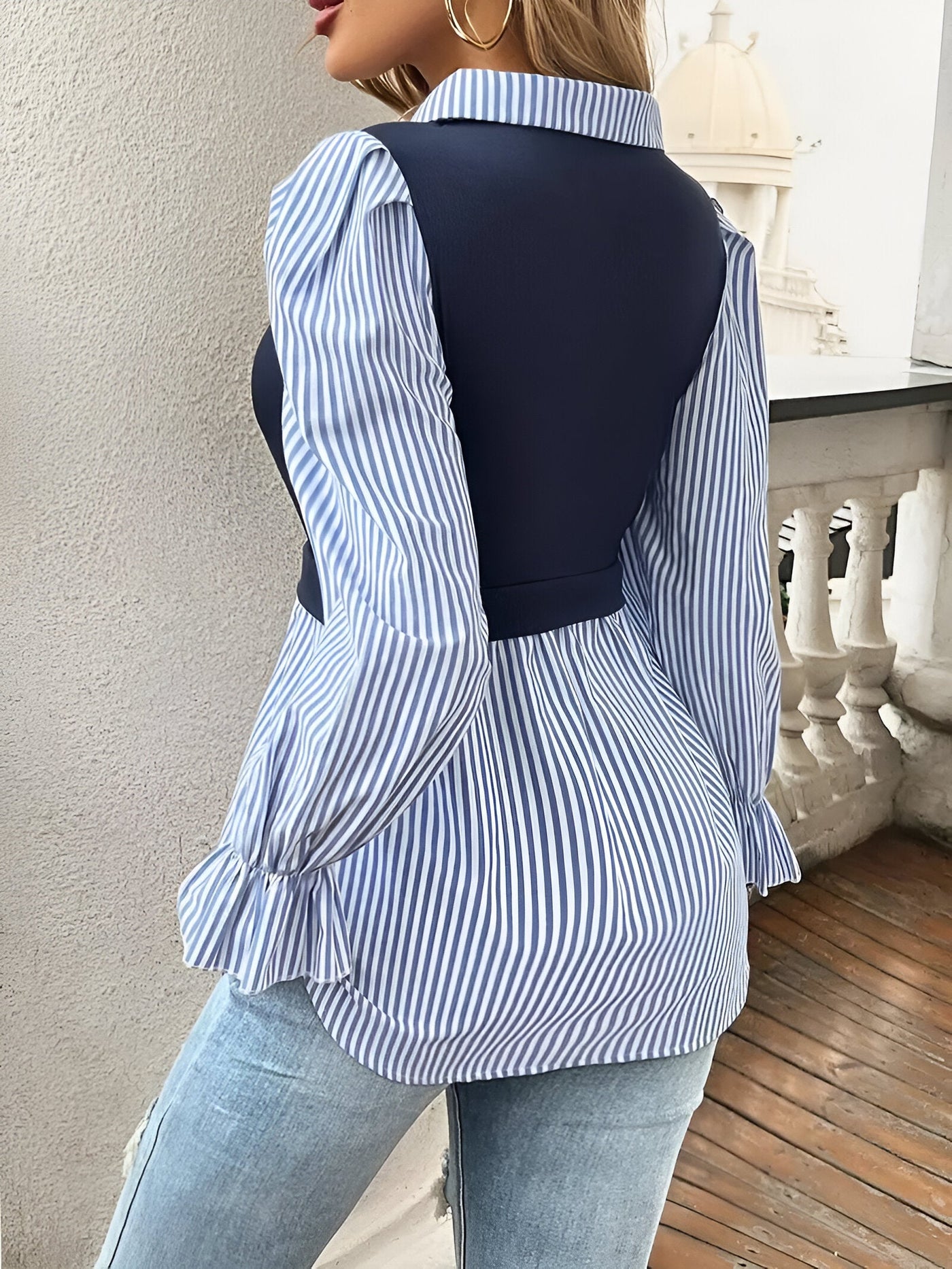 Juna | Stylische Bluse mit Blockstreifen