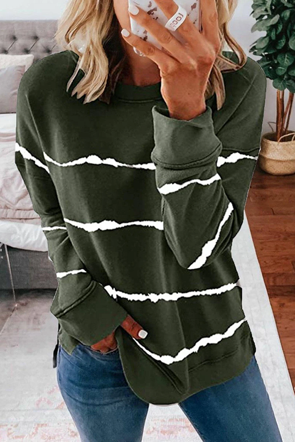 Rosa Batik Gestreiftes Sweatshirt - Marie