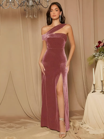 Lilith | Sexy Samt Bodycon Kleid mit Seitenschlitz