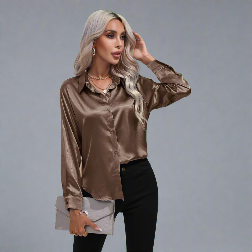 Stefanie | Elegante Luxuriös Damenbluse Für Festliche Anlässe