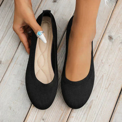 Seia – Bequeme Orthopädische Ballerina Schuhe in Schwarz für Stil und Komfort