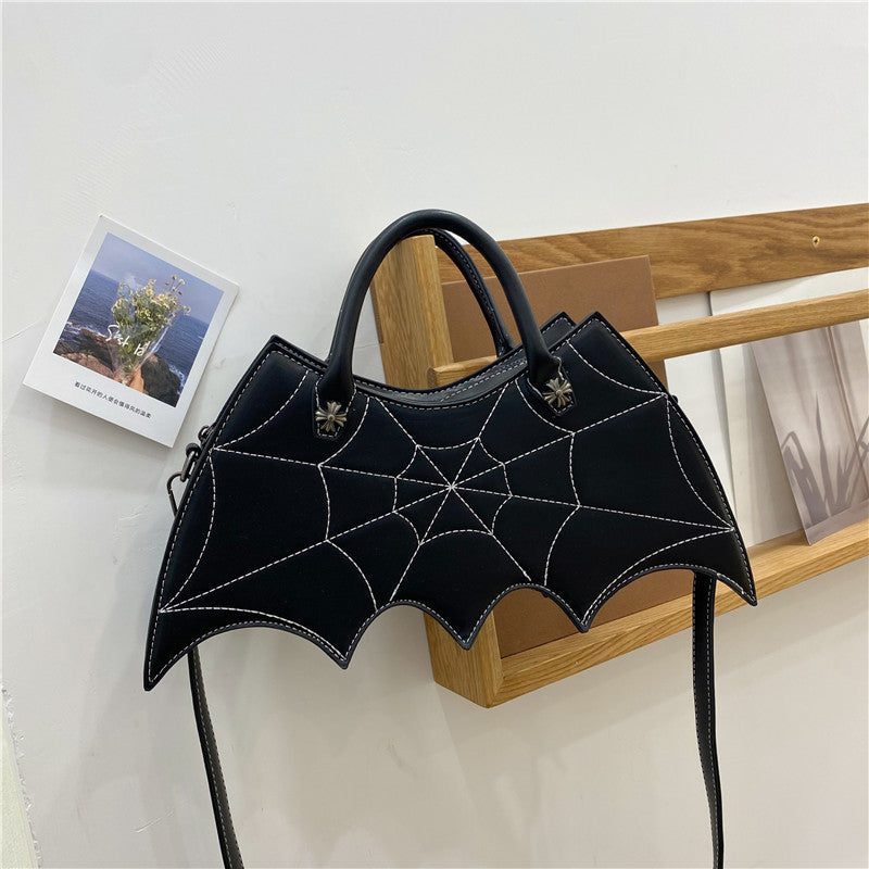 Nicola – Schultertasche mit Spinnennetz-Design für Halloween