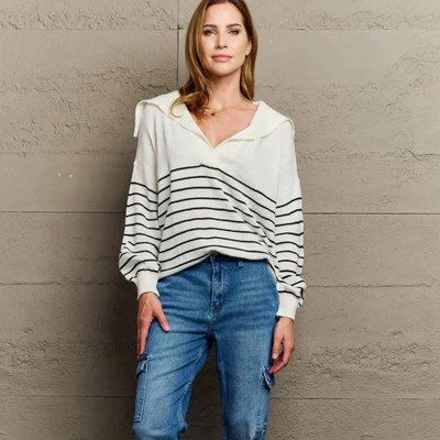 Phidi - Maritimer Chic trifft auf Wohlfühlkomfort mit dem gestreiften Pullover