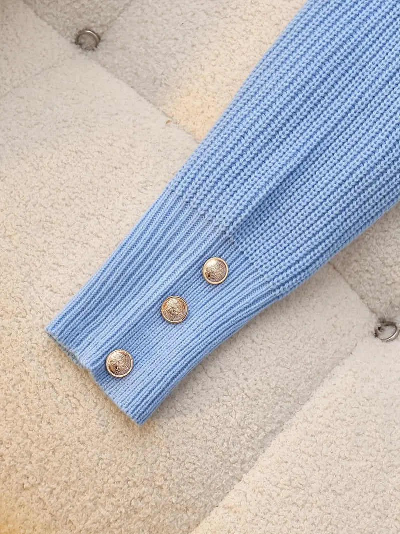 Carlotta – Eleganter Langärmelig Gerippt Pullover