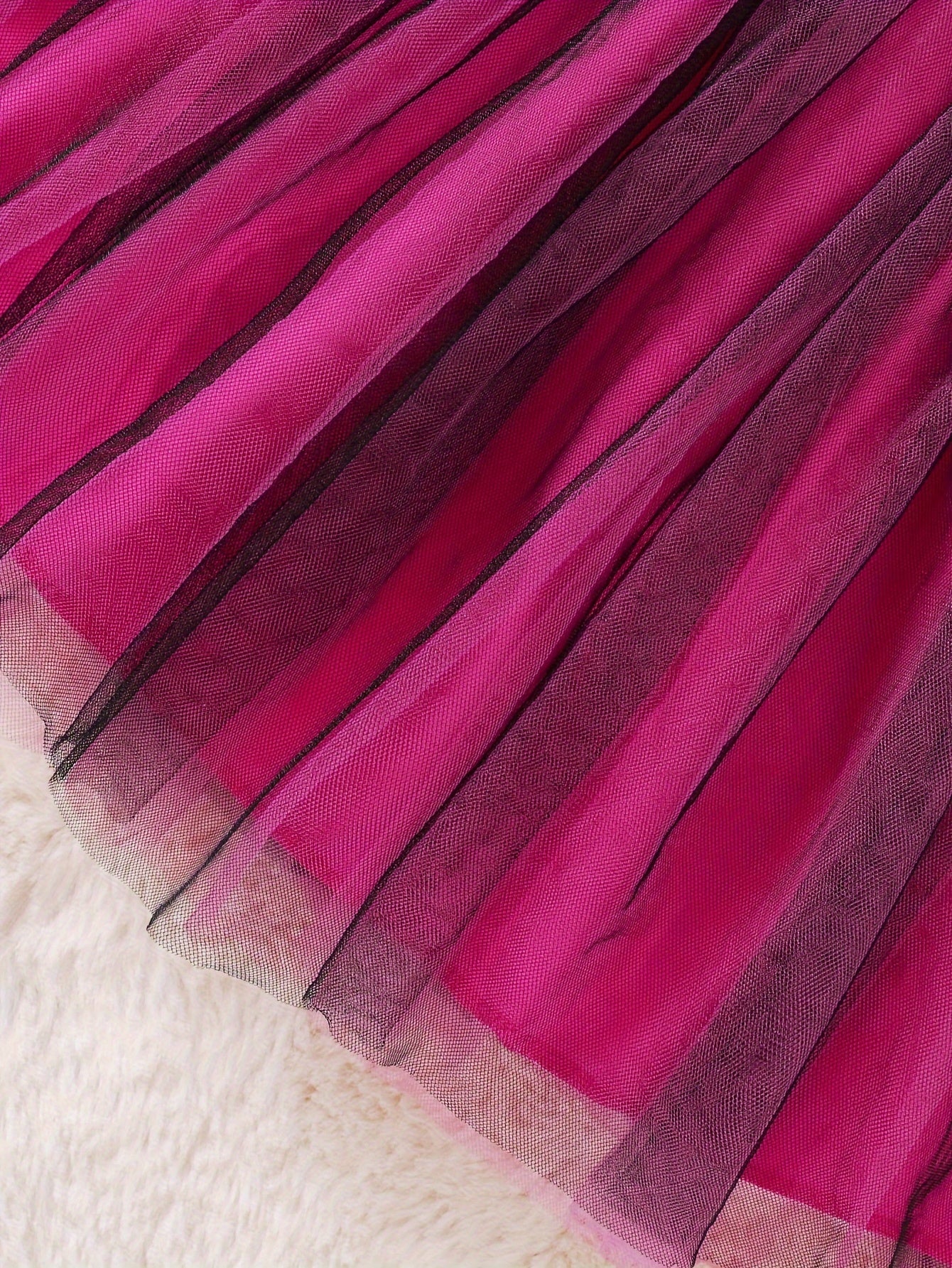 Halloween Mädchen Kleid mit Skelett-Print und Tüllrock – Prinzessinnenkleid