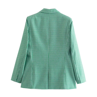 Stylischer, farbenfroher Karo-Blazer für Damen - Beixina