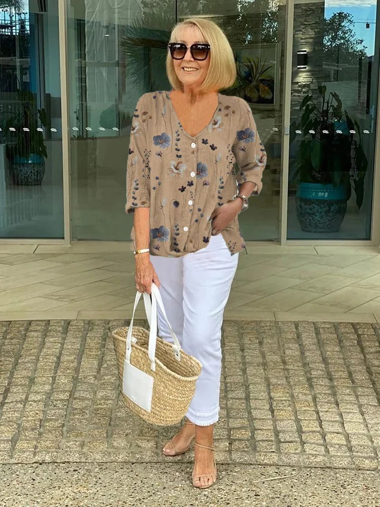 Marloes™ | Elegante Bluse mit Blumen