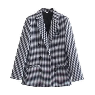 Stylischer, farbenfroher Karo-Blazer für Damen - Beixina