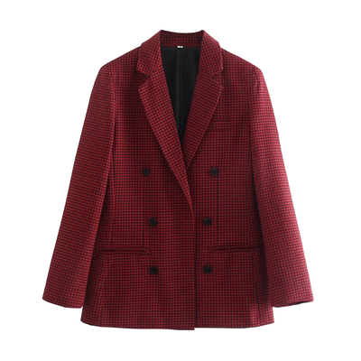 Stylischer, farbenfroher Karo-Blazer für Damen - Beixina