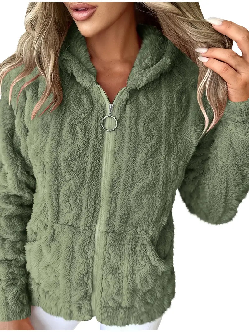 GAELLE | Langarm Kapuzenpullover Mit Reißverschluss