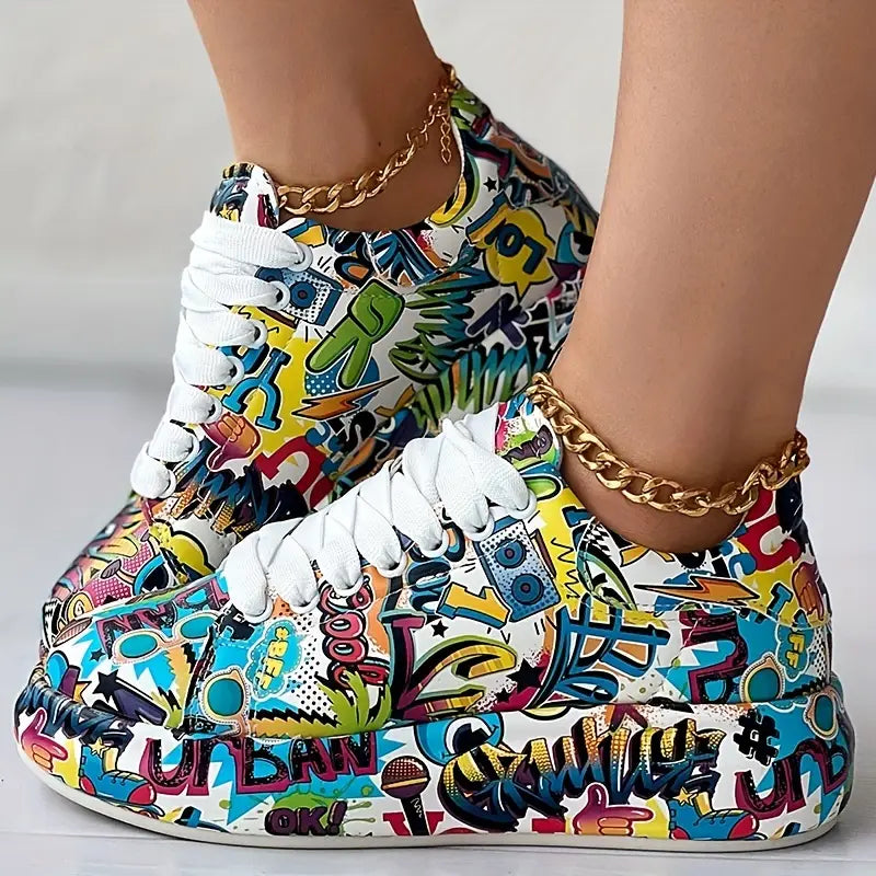 Veronika | Sneakers mit Graffiti-Design
