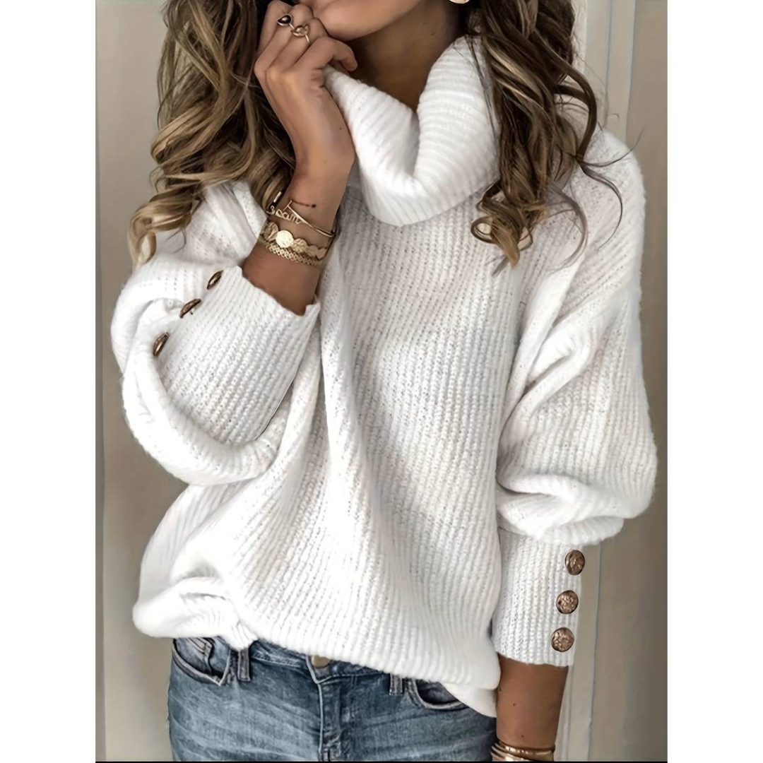 Übergroße Damen Rollkragenpullover