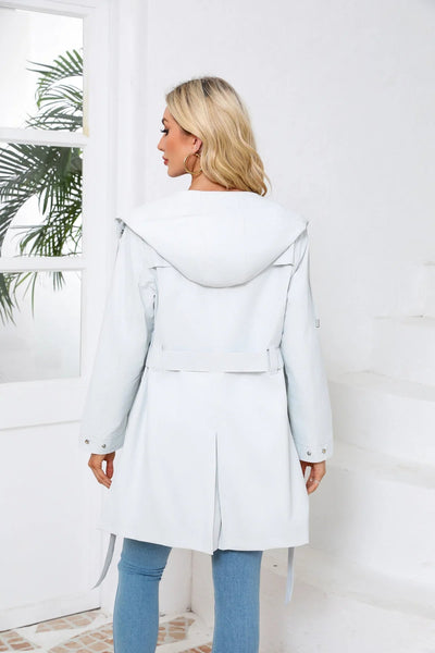 Langer Kapuzenmantel Jacke für Frauen