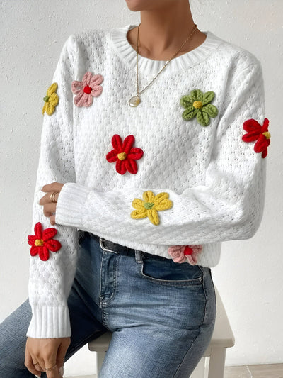 Rilla | Eleganter Pullover mit Blumenmuster