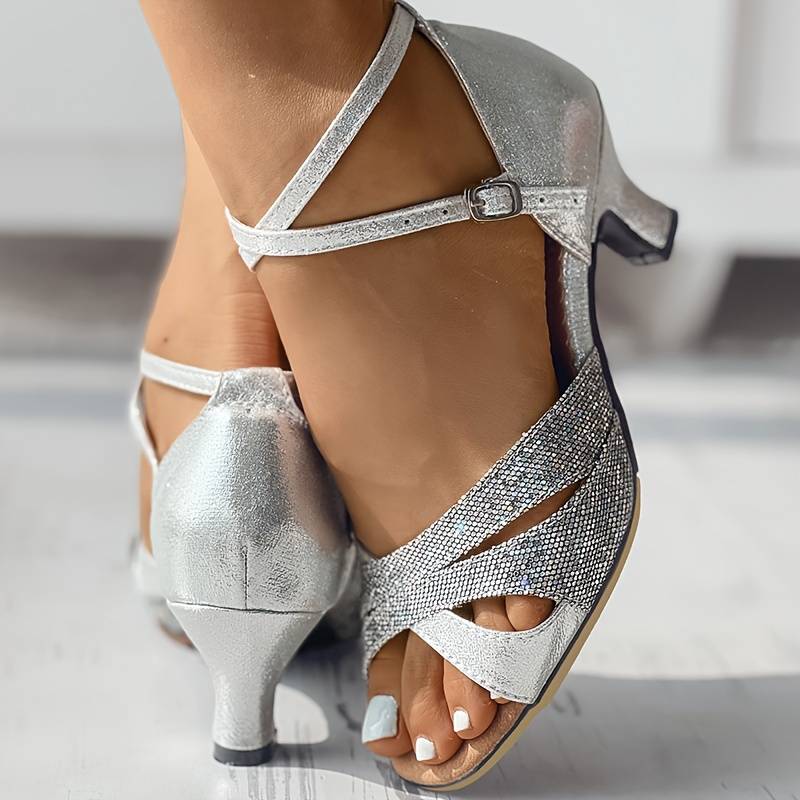 Mella | Elegante Glamour-Sandalen mit Pailletten Damen für festliche Anlässe