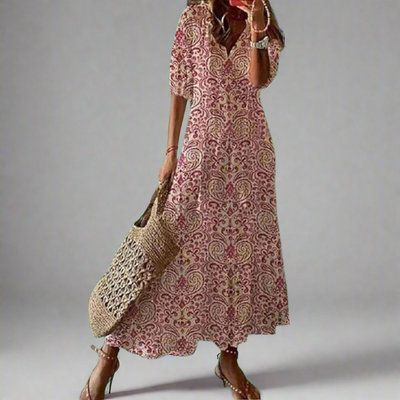 Celine| Figurfreundliches Damenkleid aus Premiumstoff  für Hochzeitsgast und besondere Anlässe