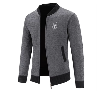 Kuschelige Strickjacke mit Reißverschluss für Männer