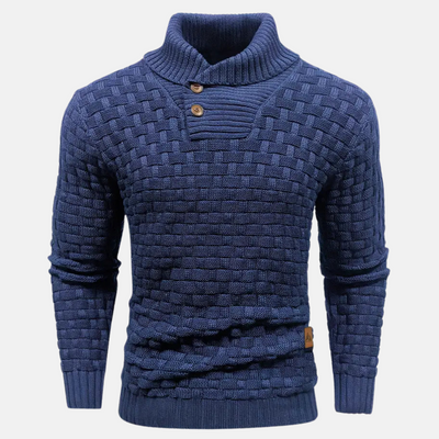 Blauer Herren Strickpullover - Finn