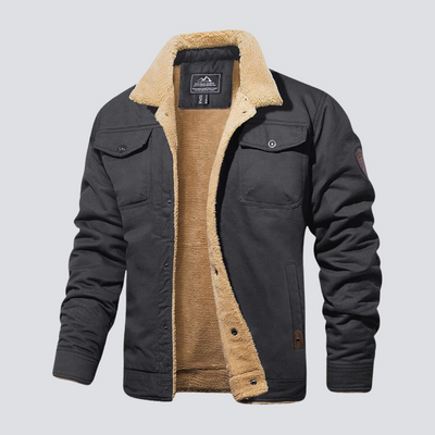 Klassische Utility-Jacke mit kuscheligem Sherpa-Futter für Männer