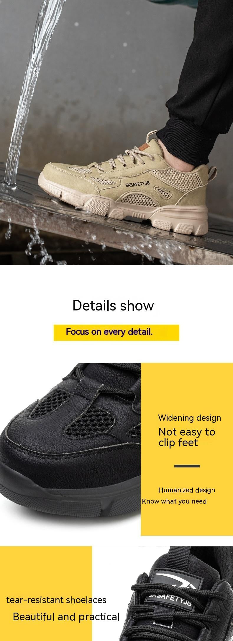 Adrian – Herren Sicherheitsschuhe mit Stahlkappe