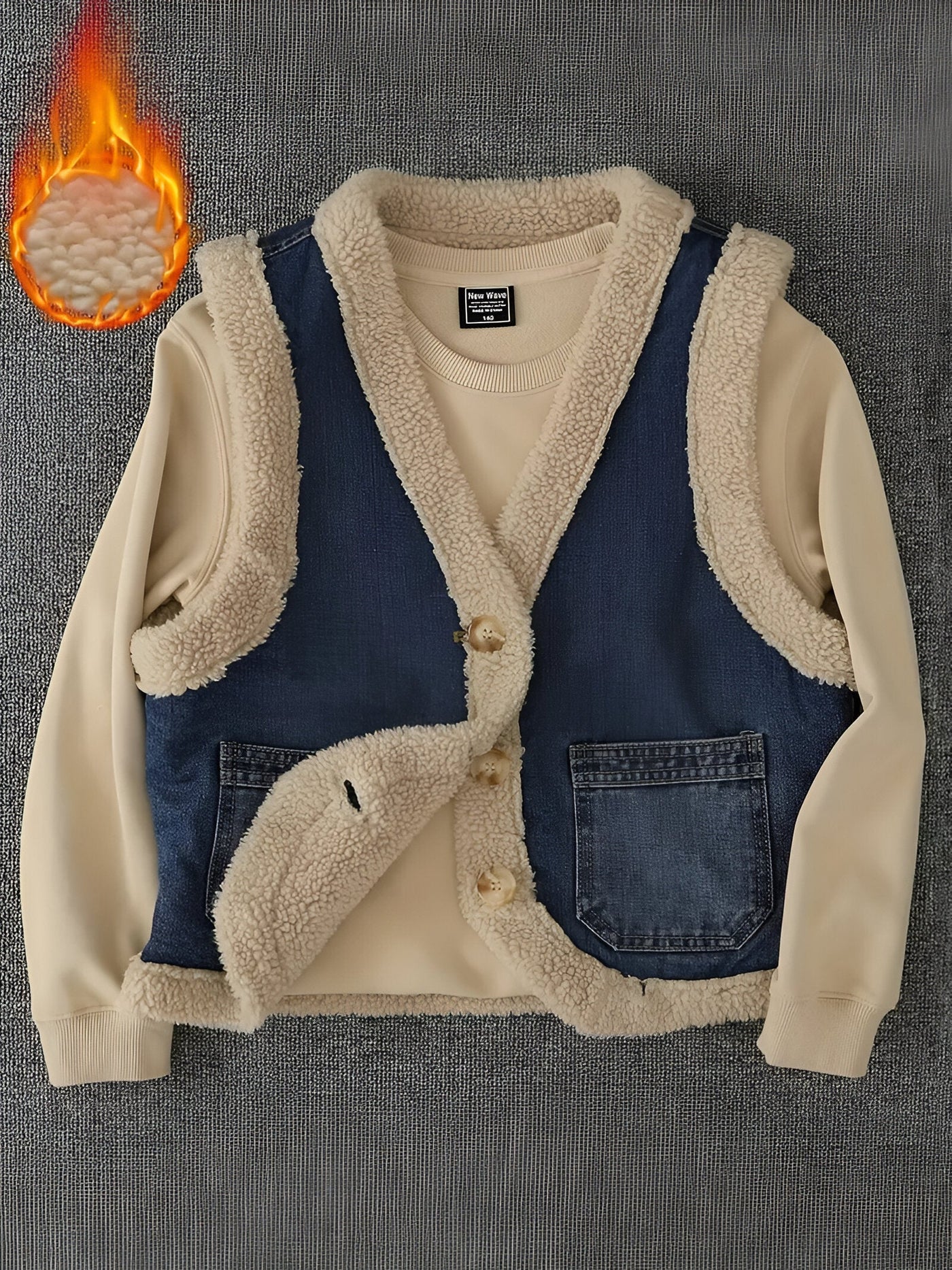 Lavonne | Vintage-inspirierte ärmellose Jeansjacke